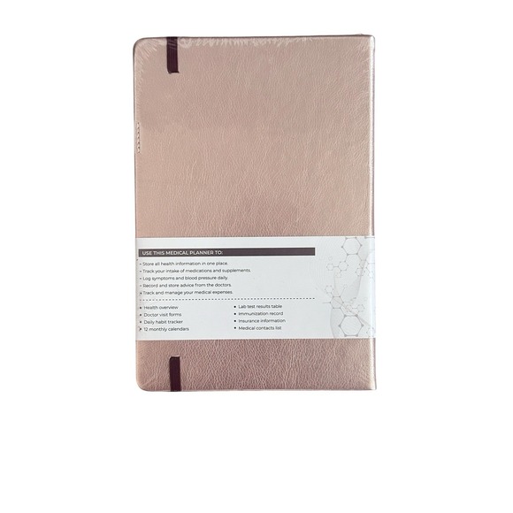 Clever‎ Fox Medical Planner Wellness Journal Health Diary Rose Gold 12 Month - Picture 2 of 11